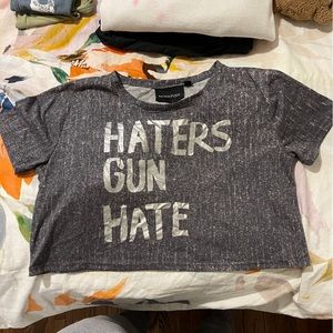 Gray crop top. Size xs-s